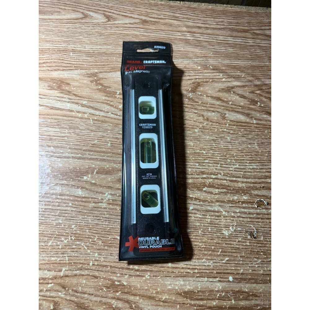 Sears Craftsman Torpedo Level 9” Magnetic 39829 USA With Vinyl Storage Pouch